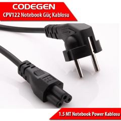 CODEGEN 1.5m 0.55mm Kalınlıkta Notebook Güç Kablosu CPV122