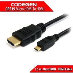CODEGEN 1.5m Telefon Tablet PC MicroHDMI - HDMI Kablo CPS19