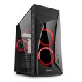 SHARKOON NIGHT-SHARK-RED Belirgin Şık ve Kaliteli Midi Tower Kasa