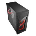 SHARKOON NIGHT-SHARK-RED Belirgin Şık ve Kaliteli Midi Tower Kasa