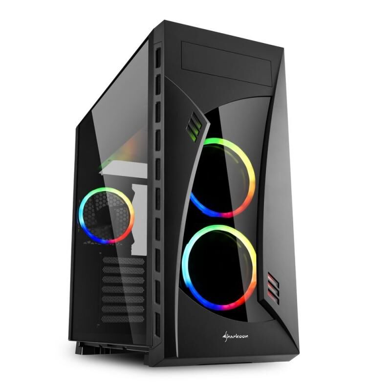 SHARKOON NIGHT-SHARK-RGB Belirgin Şık ve Kaliteli Midi Tower Kasa