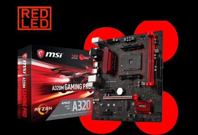 MSI AMD A320 AM4 DDR4 3200MHz HDMI/DVI/VGA Gaming Anakart
