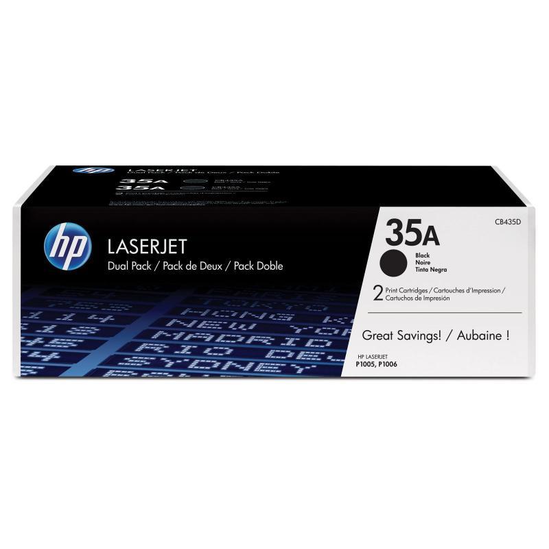 HP CB435AD No 35A 2'Li Paket Siyah Toner