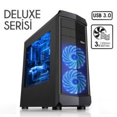 BOOST Pencereli Midi Tower Powersız Siyah Kasa