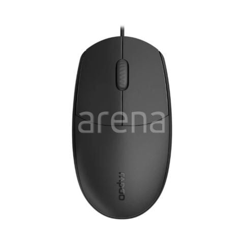 RAPOO 12345 N100C Type-C Wired Optical Mouse Siyah
