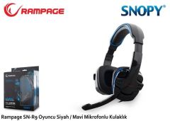 RAMPAGE Kablolu Mikrofonlu Siyah-Mavi Gaming Kulak Üstü Kulaklık