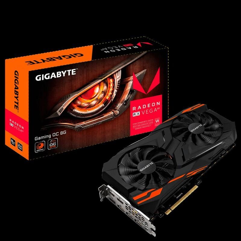 GIGABYTE GV-RXVEGA64-G-OC-8 RX VEGA 64 8G 2048B HBM2 HDMI-3XDP