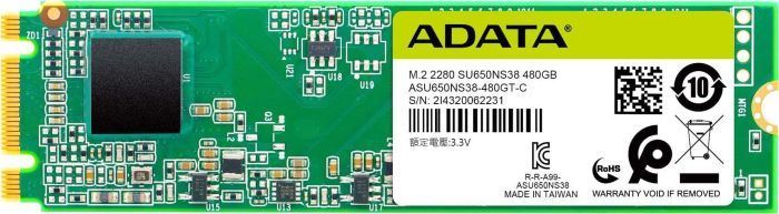 ADATA ASU650NS38-120GT-C 120GB SU650N m.2 Sata 550-410MB/s Flash SSD