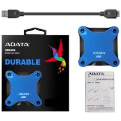 ADATA ASD600Q-240GU31CBL 240GB D600Q USB 3.1 440-430MB/s Mavi Taşınabilir Flash SSD