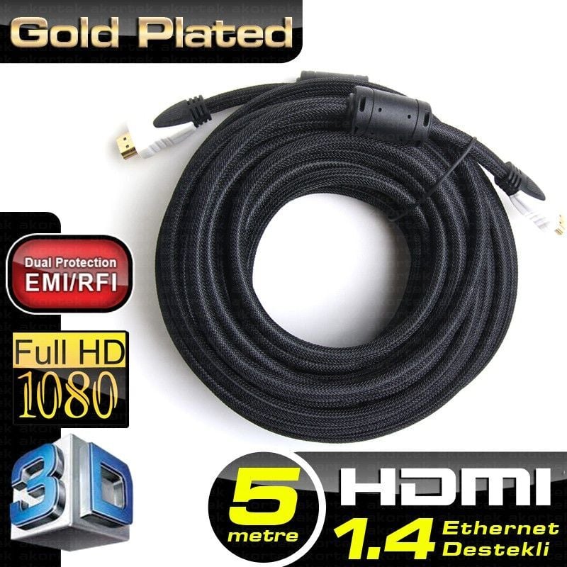 DARK DK-HD-CV14L500 5m HDMI Altın Görüntü Kablosu