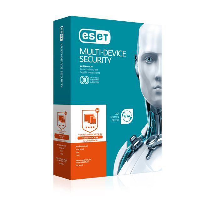 ESET Multi Device V10.0 Tr 10 Kullanıcı1 Yıl