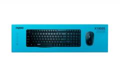 RAPOO 18431 X1800S 1000DPI Nano Alıcılı Kablosuz Türkçe Klavye Optik Mouse Set