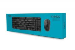 RAPOO 18431 X1800S 1000DPI Nano Alıcılı Kablosuz Türkçe Klavye Optik Mouse Set