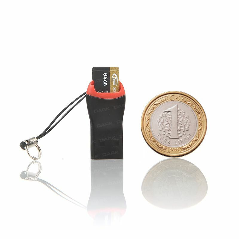 DARK USB2.0 Micro SD Siyah Mini Kart Okuyucu DK-AC-UCR201