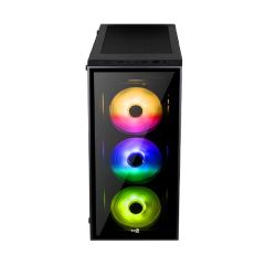 AEROCOOL 750W 80+ Gold RGB Led Fanlı ve Güçlendirilmiş Camlı Siyah ATX
