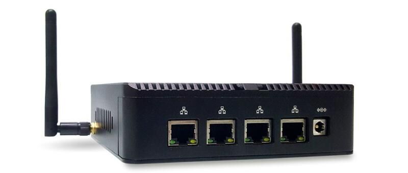 QUADRO DG-19412 ThinPRO DG4-19412 J1900 4GB 120GB 4*Glan VGA HDMI FDOS Endüstriyel Mini