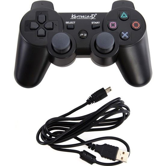 KONTORLAND PS3 Uyumlu Bluetooth Bağlantılı Kablosuz Dijital - Analog Game pad PS-3005