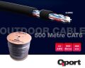 QPORT CAT6 500M Outdoor Awg 23 0.58mm UTP Makaralı Network Kablosu Q-CATO2