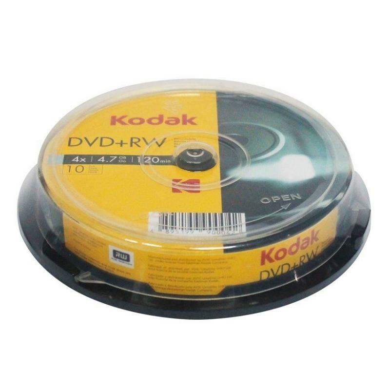 KODAK DVD+RW 10 Adet 4x 4.7GB Caxebox Yazılabilir DVD