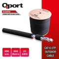 QPORT CAT6 500M Outdoor Awg 23 0.58mm UTP Makaralı Network Kablosu Q-CATO2