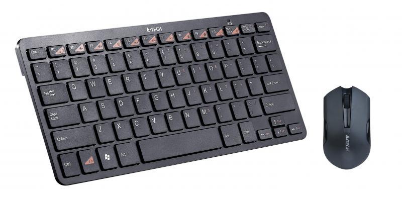 A4 Tech 2.4GHz Q Multimedya Mini Klavye,V-Track 1000DPI Mouse Set