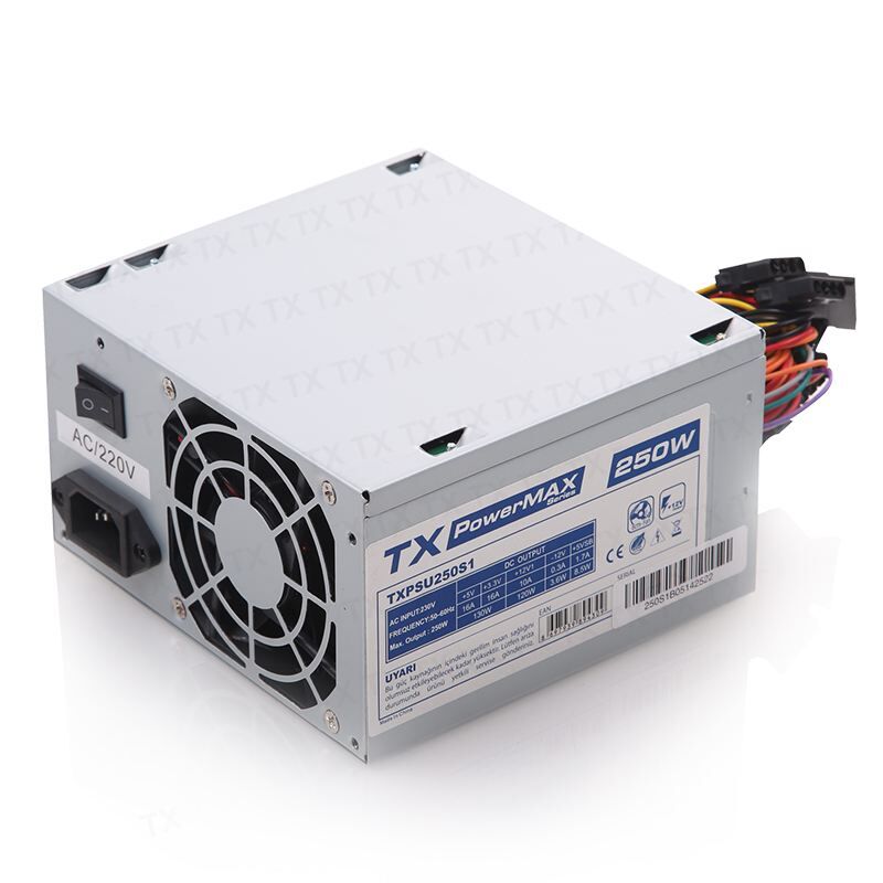 TX 250W 8cm Fan 2xSata 2xIDE Güç Kaynağı TXPSU250C1