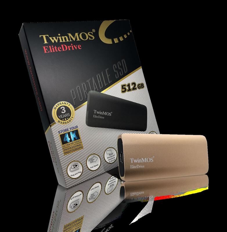 TWINMOS PSSDFGBMED32-G TwinMOS 512GB External SSD USB 3.2/Type-C (Gold)