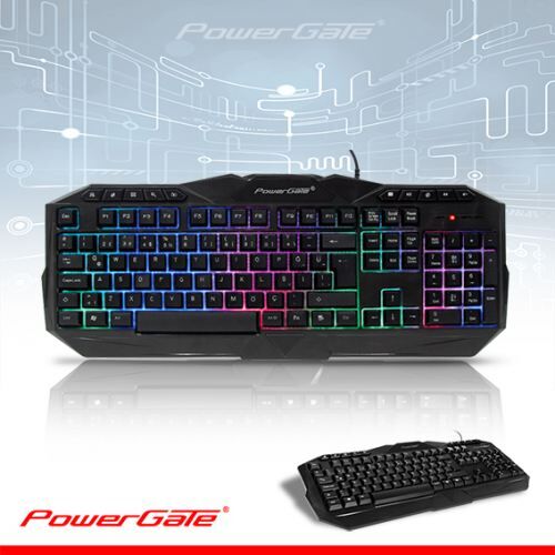 POWERGATE Kablolu USB Multimedya LED Siyah Gaming Klavye PG-KB-Z4