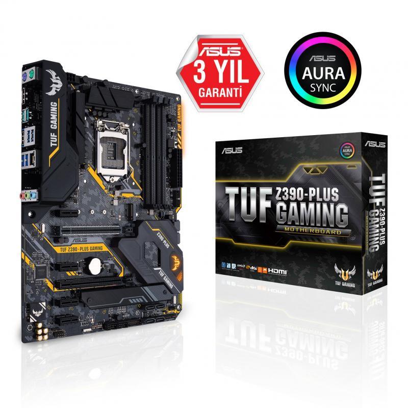 ASUS Intel Z390 1151 DDR4 4400MHz DP,HDMI Çift M2 Aura RGB Anakart
