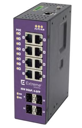 EXTRMNTWRK 16804 ISW 8-port POE+ Gigabit w 4-port SFP Operating Temperature -40C - +75C