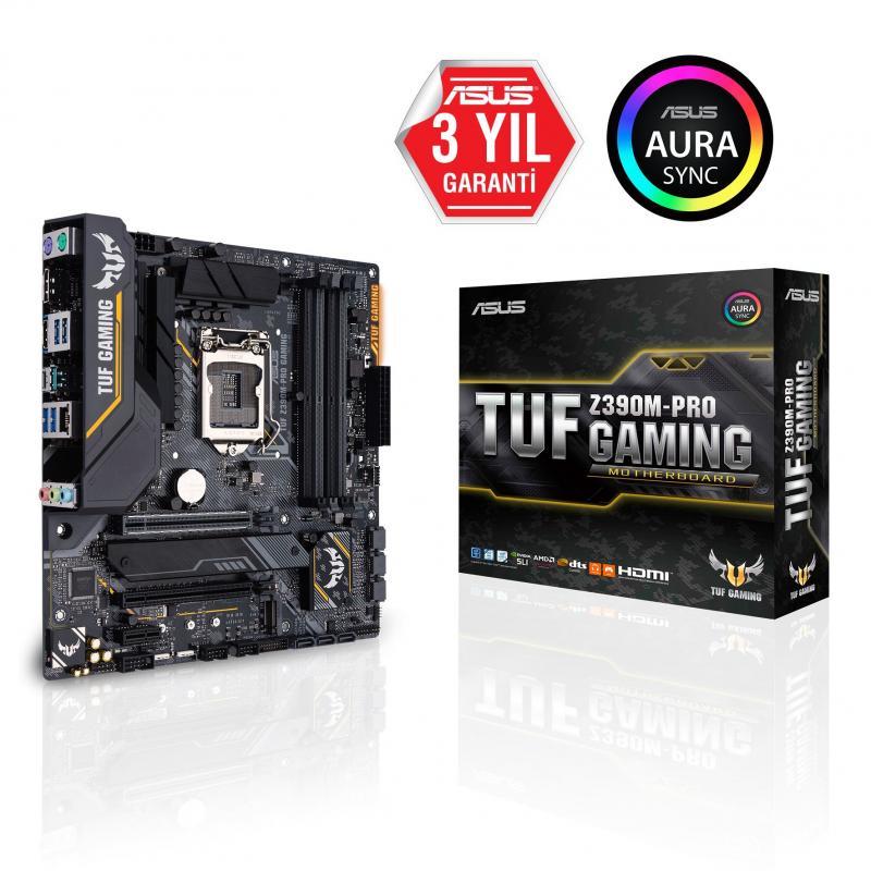 ASUS Intel Z390 1151 DDR4 4400MHz DP,HDMI Anakart TUF-Z390-PRO-GAMIN