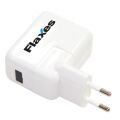FLAXES FXA-700B 5V 2,1 AMPER    1 AMPER TABLET VE GSM ADAPTÖRÜ - ÇİFT USB BEYAZ