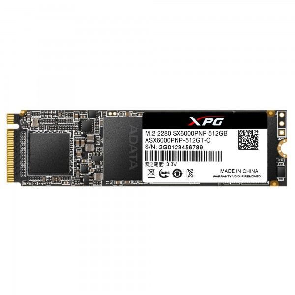XPG ASX6000PNP-512GT-C 512GB SX6000PNP PCIE M.2 2100-1500MB/s Flash SSD