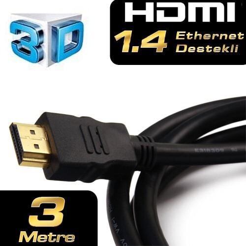 DARK 3m 4K 3D ve Ağ Destekli Altın Uçlu HDMI Görüntü Kablosu DK-HD-CV14L300A90