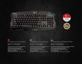 RAMPAGE USB 3 Farklı LED'li Gaming Q Multimedya Siyah Klavye,Mouse Set KM-R77