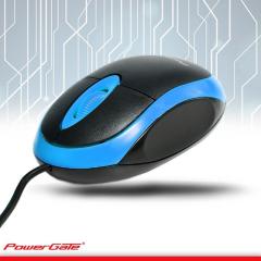 POWERGATE Kablolu USB Mavi,Siyah Mouse KB-E190-M