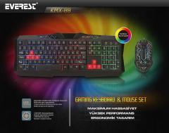 EVEREST Kablolu USB Gökkuşağı Q Multimedya Gaming Klavye,Mouse Set KMX-88