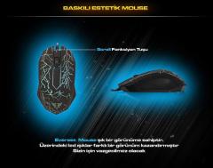 EVEREST Kablolu USB Gökkuşağı Q Multimedya Gaming Klavye,Mouse Set KMX-88