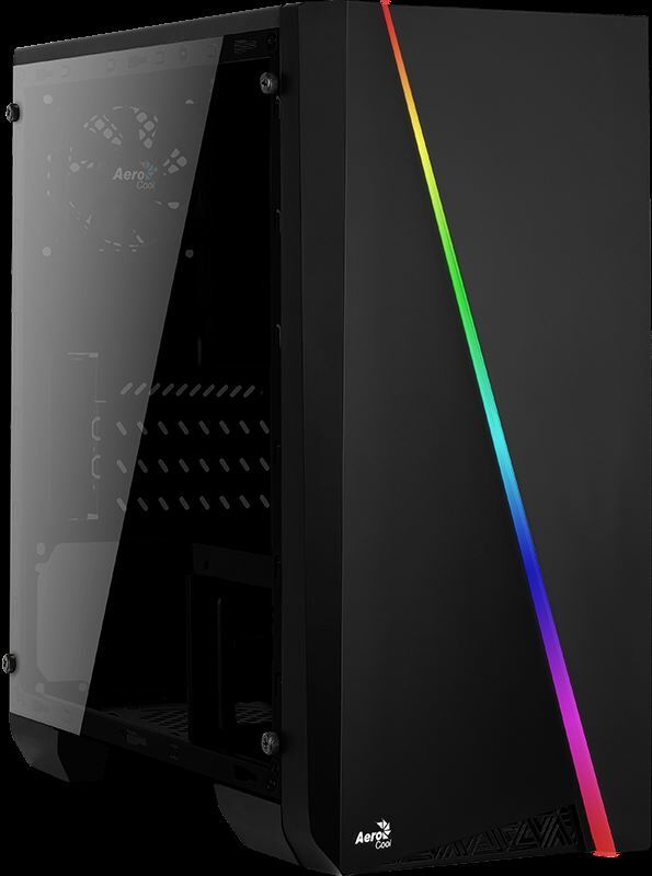 AEROCOOL AE-CYLN-MINI500 500W CYLON MINI RGB AKRİLİK YAN PANELLI USB3.0 OYUNCU KASASI