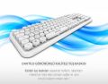 EVEREST KM-6282-B Kablosuz Q Multimedya Beyaz Klavye,Mouse Set