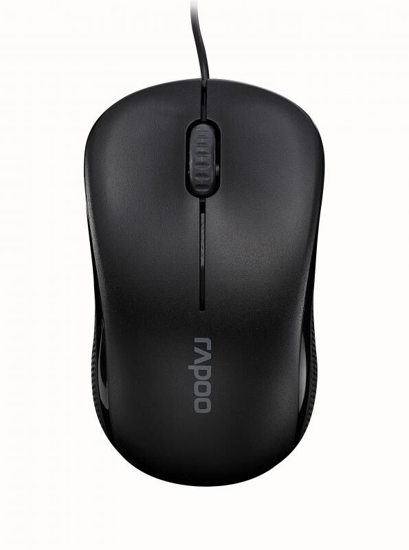 RAPOO Kablolu Optik Siyah Mouse