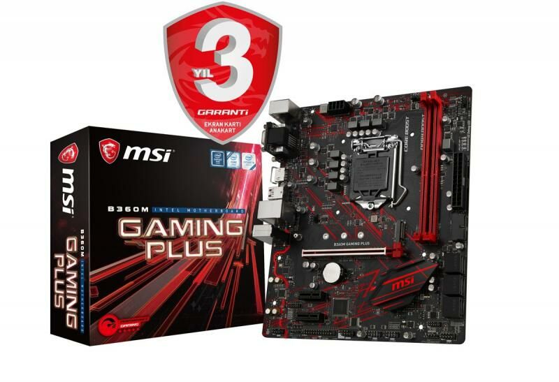 MSI Intel B360 1151 DDR4 2666MHz DVI,VGA Gaming Anakart B360M-GAMING-PLUS