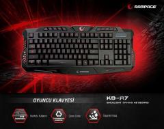 RAMPAGE USB Işıklandırmalı Q Siyah Gaming Klavye KB-R7