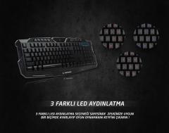 RAMPAGE USB Işıklandırmalı Q Siyah Gaming Klavye KB-R7