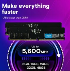 CRUCIAL CT8G48C40U5 8GB DDR5 4800 CL40 1.1V UDIMM Single Desktop Memory