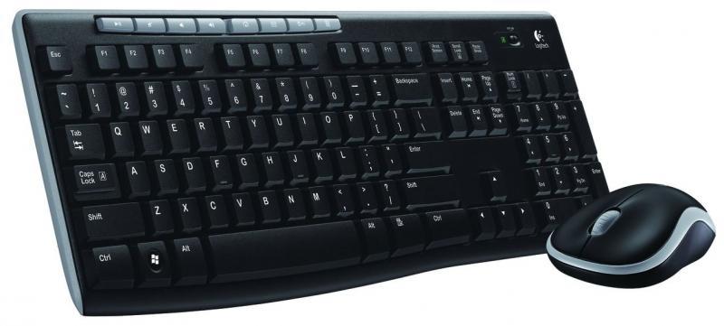 Logitech MK270 Kablosuz Q Multimedya TR Siyah Klavye,Mouse Set