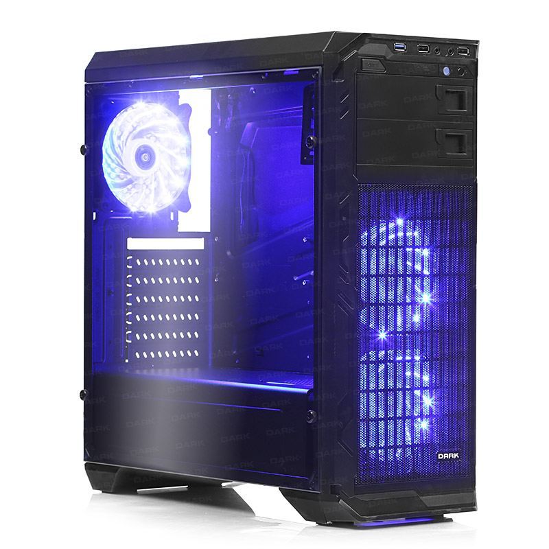 DARK 600W Powerlı Pencereli 12cm Fan LED ATX Kasa