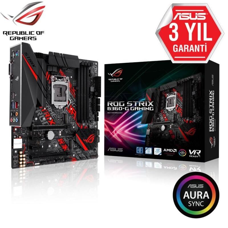 ASUS Intel B360 1151 DDR4 2666MHz HDMI/DVI M2 USB3.1 Anakart