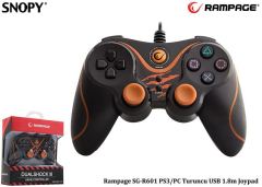 RAMPAGE Rampage SG-R601 PS3/PC Turuncu USB 1.8m Joypad SG-R601-T