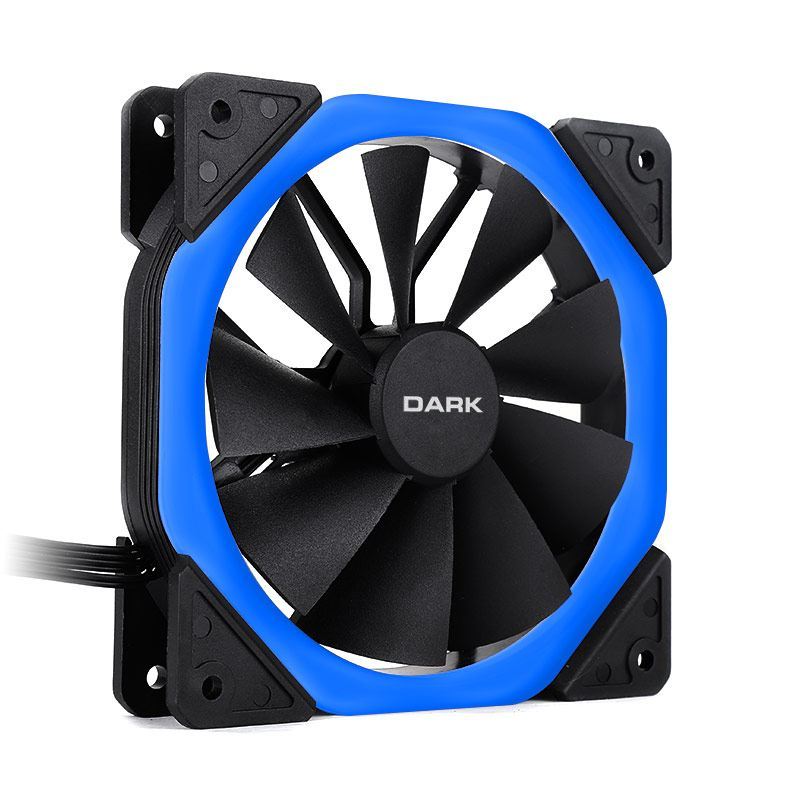 DARK DKCCFB125B 12 CM SOLID ALTIGEN TASARIMLI MAVİ LEDLİ KASA FANI